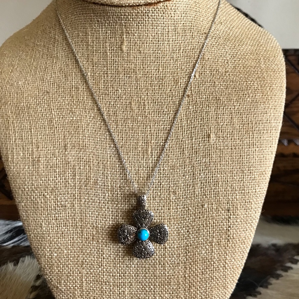 LARGE VINTAGE STERLING SILVER NECKLACE